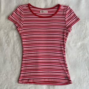ribbed red hollister shirt